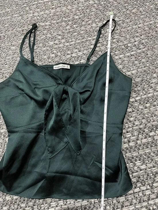 Abercrombie & Fitch | Green Fit And Flare Tank With Bow - Picture 6 of 11